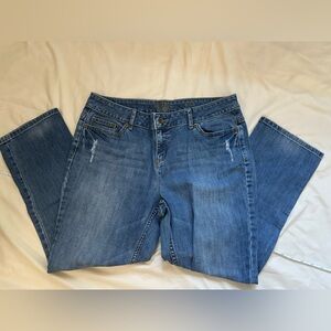 Simply Vera Vera Wang Blue Ankle Cropped Jeans